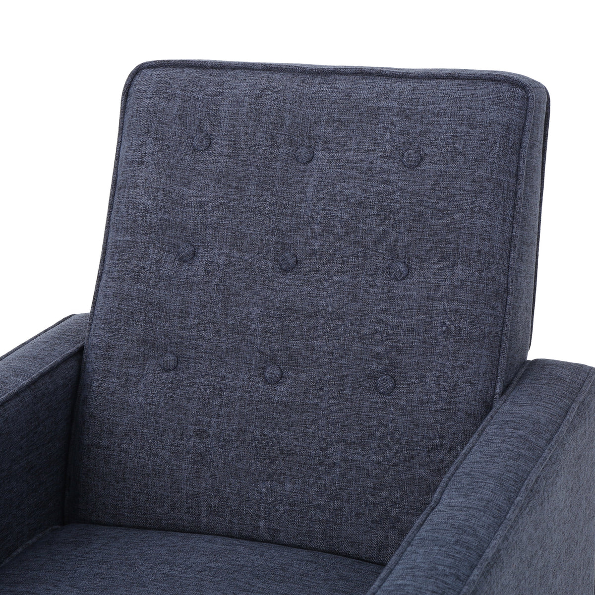 Dark Blue Fabric Button Tufted Recliner K703