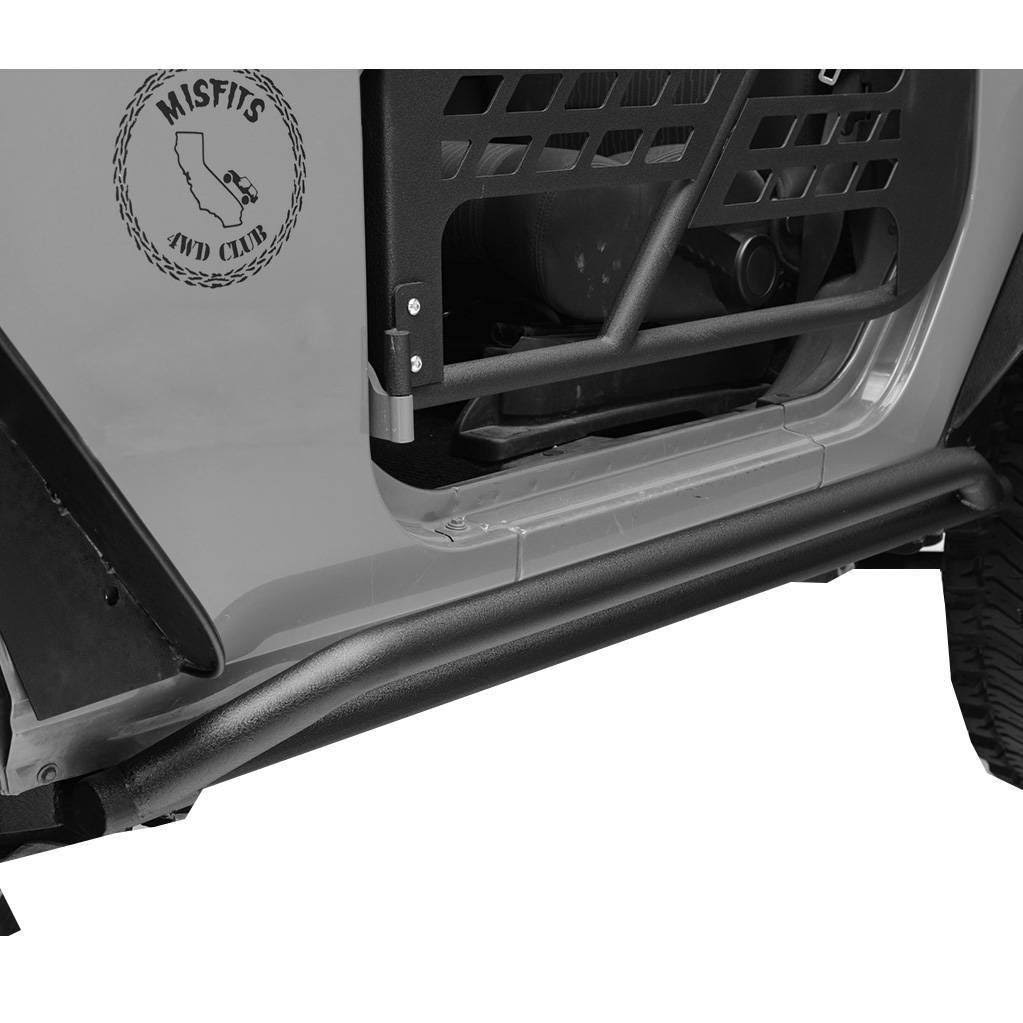 Textured Black Rock Guards for Jeep Wrangler JK 2 Door Z30098