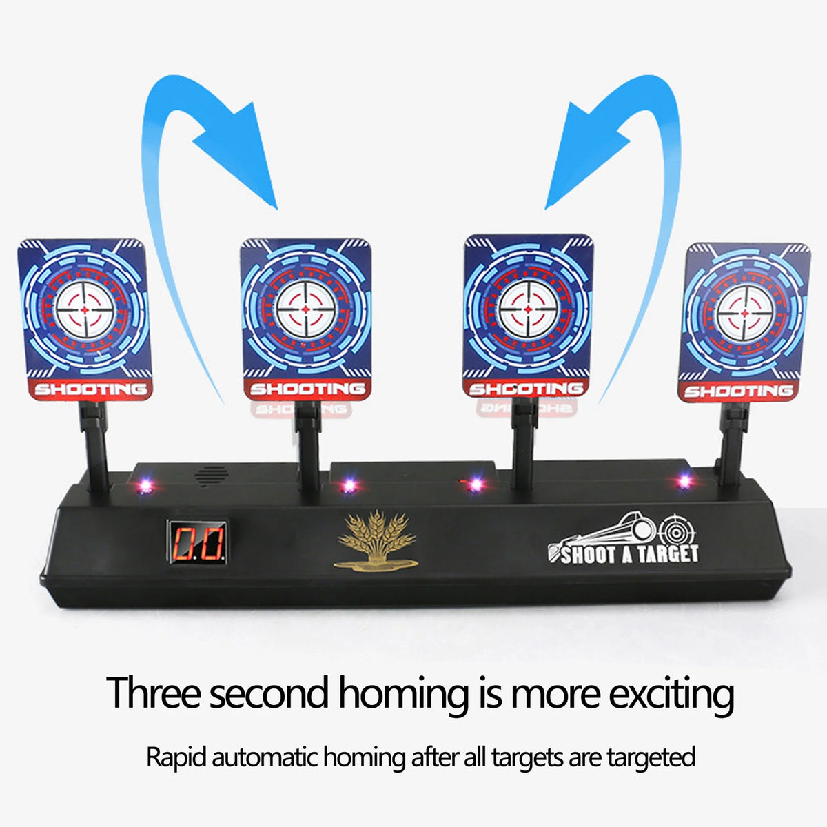 4 Targets LED Light Electronic Scoring Shooting Targets P10075