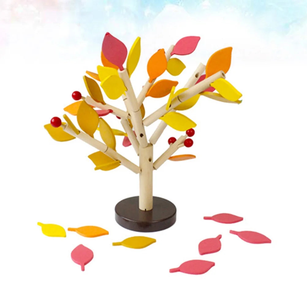 Creative Wooden Tree Building Blocks Toy (Yellow) S447