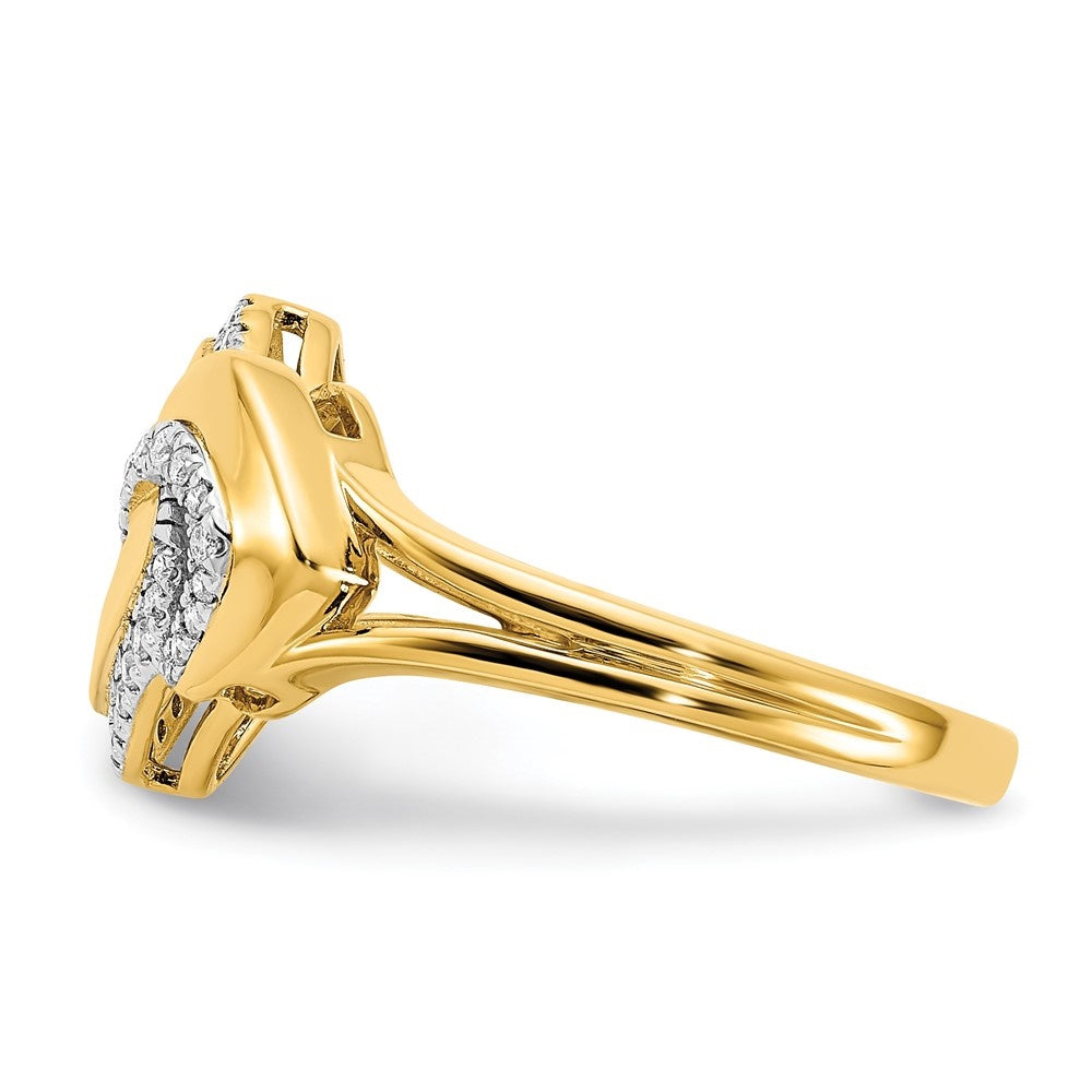 14k Yellow Gold Diamond Fancy Shaped Ring K285130