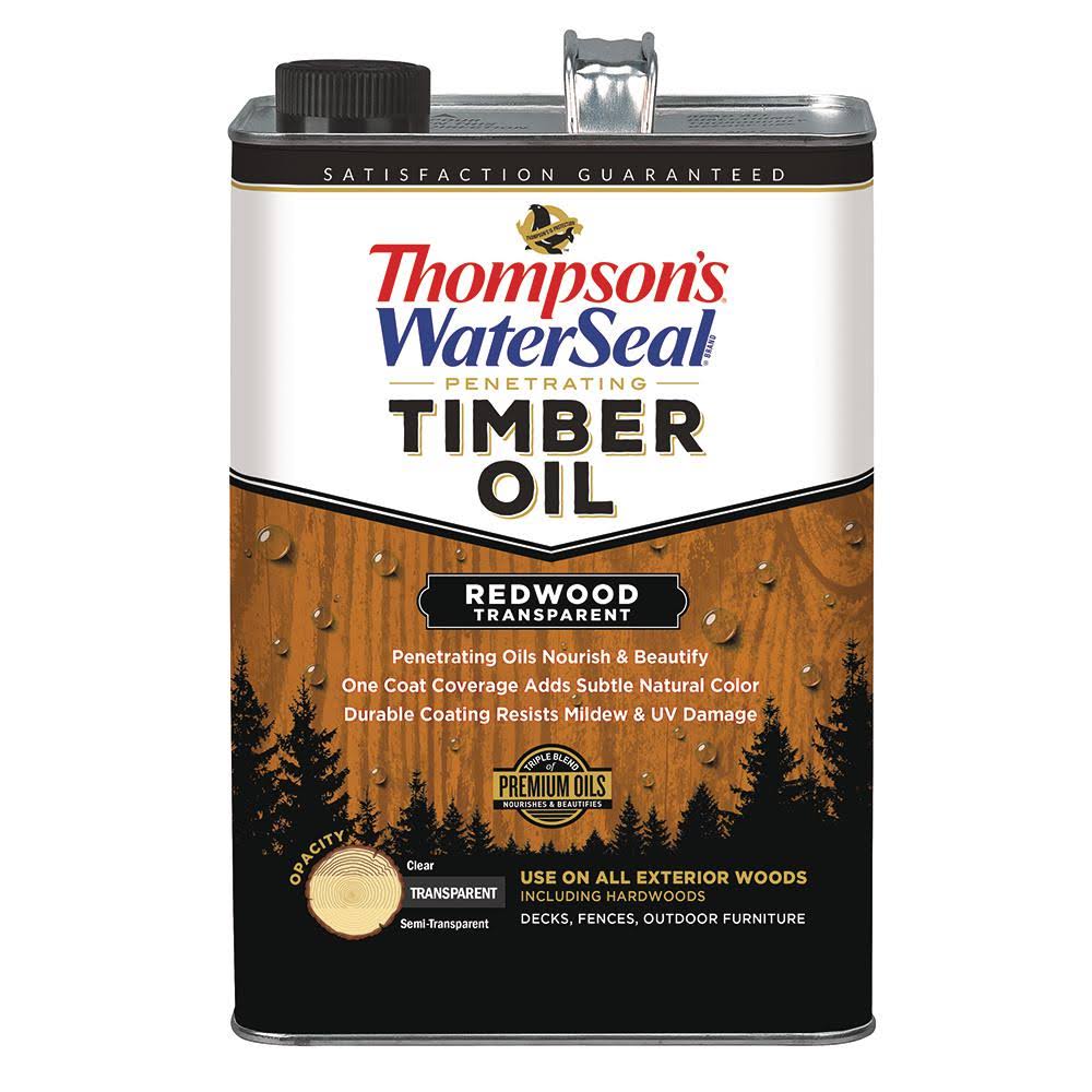 1 gal. Transparent Redwood Penetrating Timber Oil Exterior (4-Pack) N188