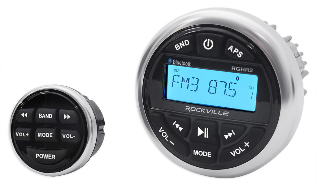 Marine Bluetooth USB Receiver with Remote and 6.5" Wakeboard Speakers Z56546