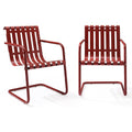 Red Metal Patio Chair (Set of 2) L873
