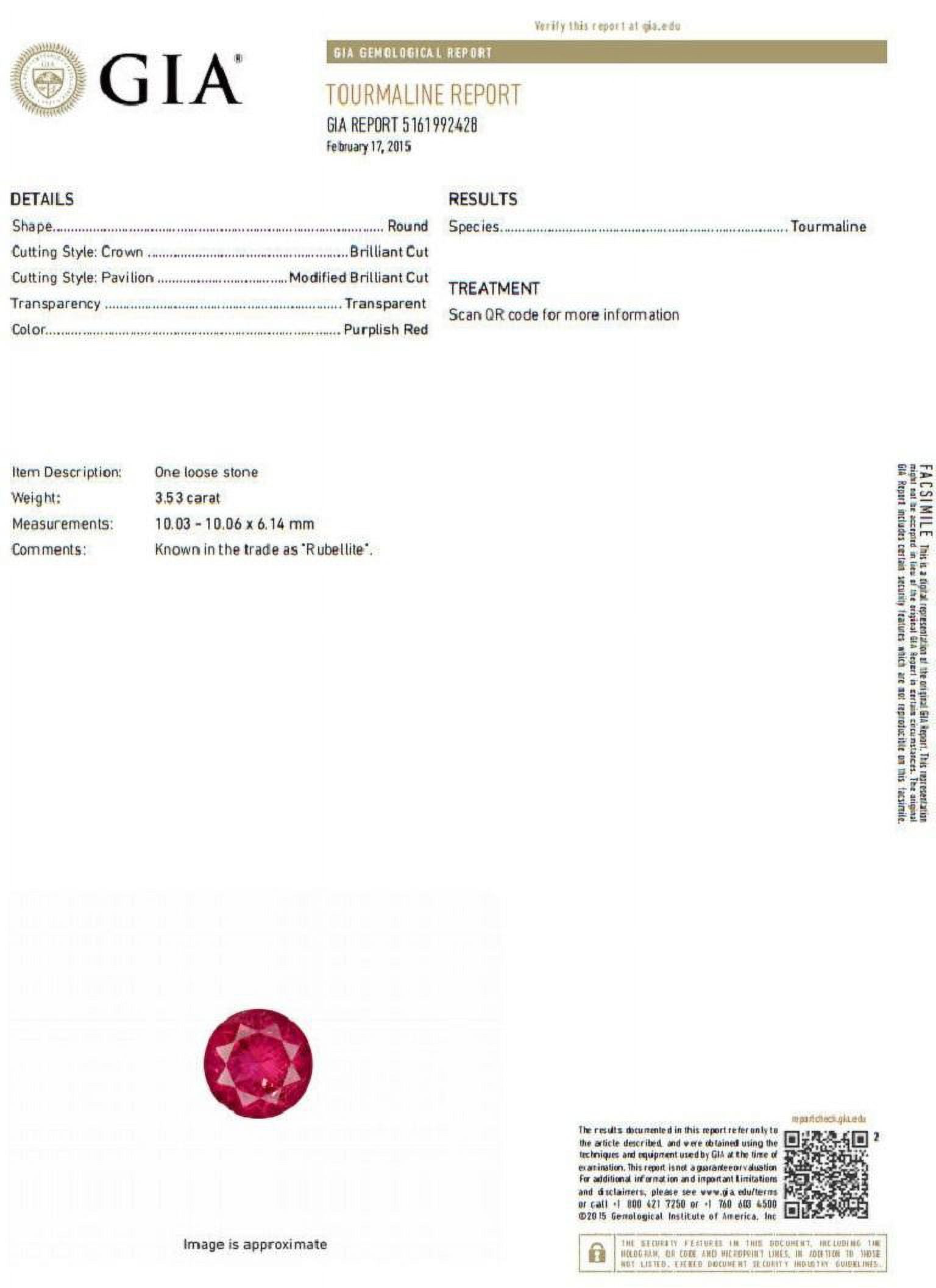8.03CT Natural Tourmaline Ruby Diamond Cluster Ring C4686