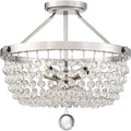 Polished Nickel Semi Flush Mount Light J78492