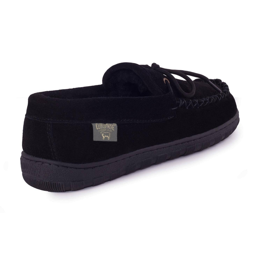 Black Sheepskin Moccasin, Size 13 F49766