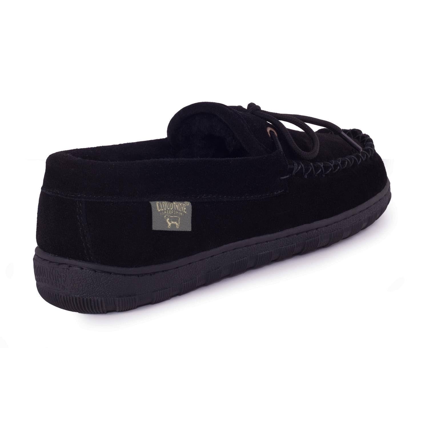 Black Sheepskin Moccasin, Size 13 F49766