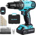 20V Cordless Drill Driver Set with 1/2” Keyless Chuck, 16pcs Drill Bits, Pack of 2 S252