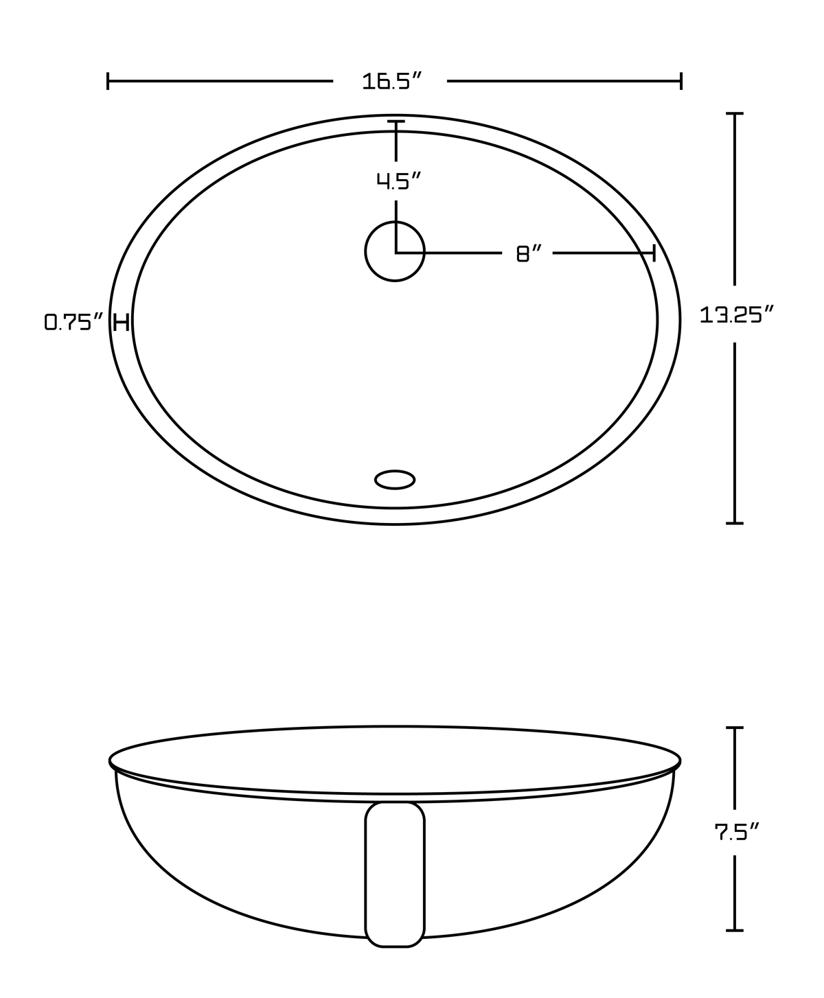 Oval Undermount Sink Set C72959