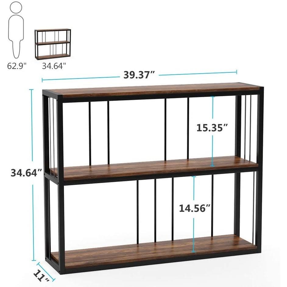 Rustic-Brown 3-Tier Console Table U671738