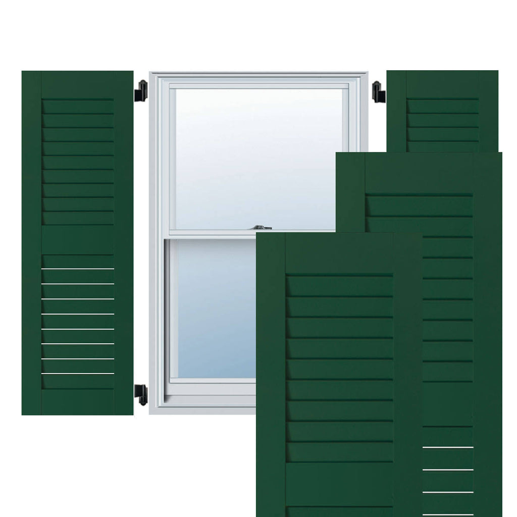 18x22W x 73x22H Exterior Real Wood Pine Open Louvered Shutters (Per Pair) H816