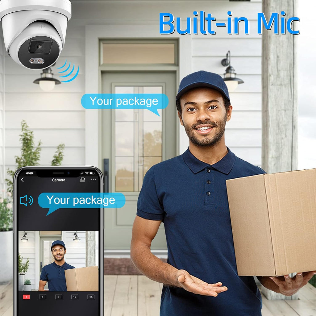 4MP Full-time Color Network Camera with Built-in Microphone, Micro SD Slot Y764290
