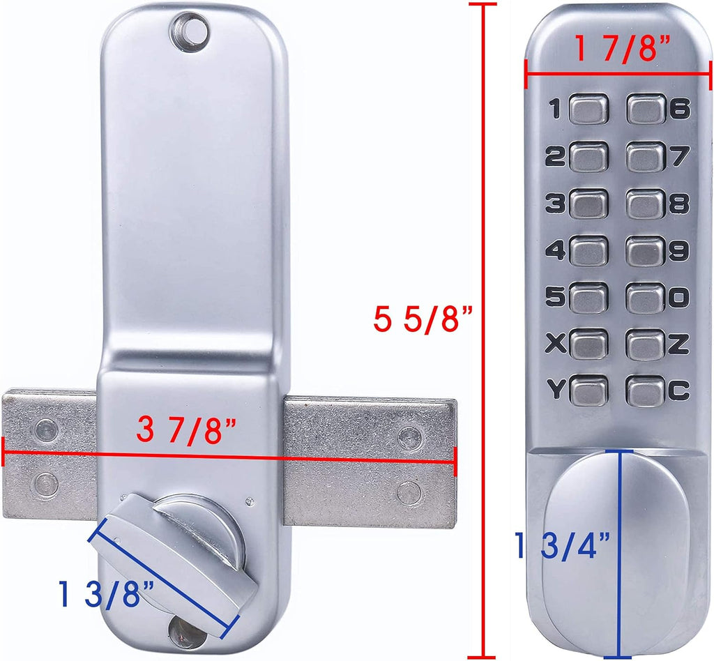 Satin Chrome Combination Surface Mount Deadbolt U87967