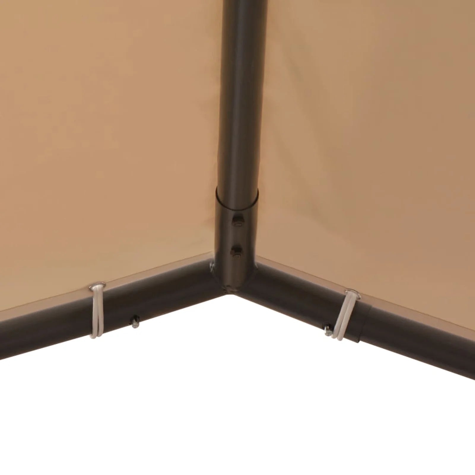 Beige Steel Gazebo Tent Canopy P90101