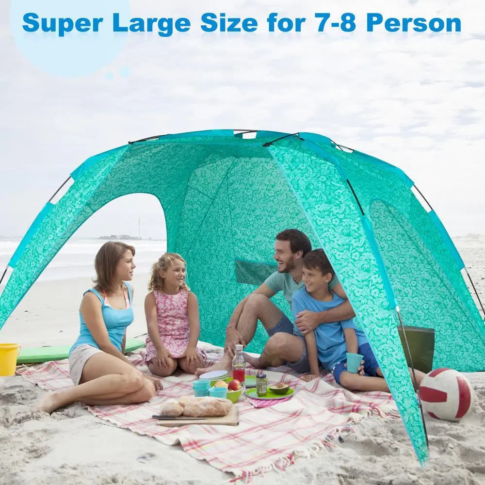 Pop Up Beach Tent Sun Shelter With Bag V44435