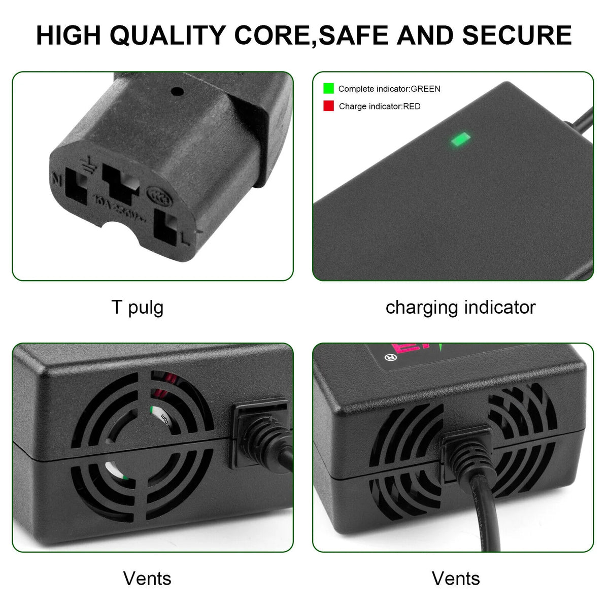 48V 12AH Electric Scooter E-Bike Battery Charger Adapter R618076