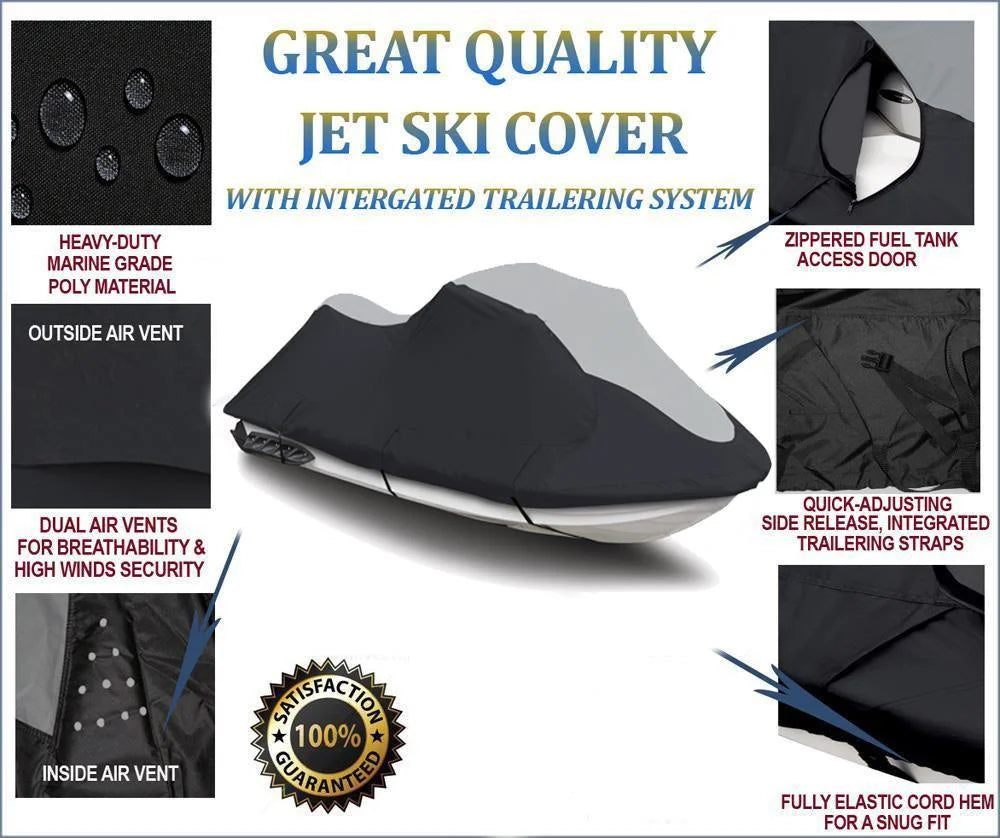 Black/Grey Jet Ski Watercraft Cover K4710