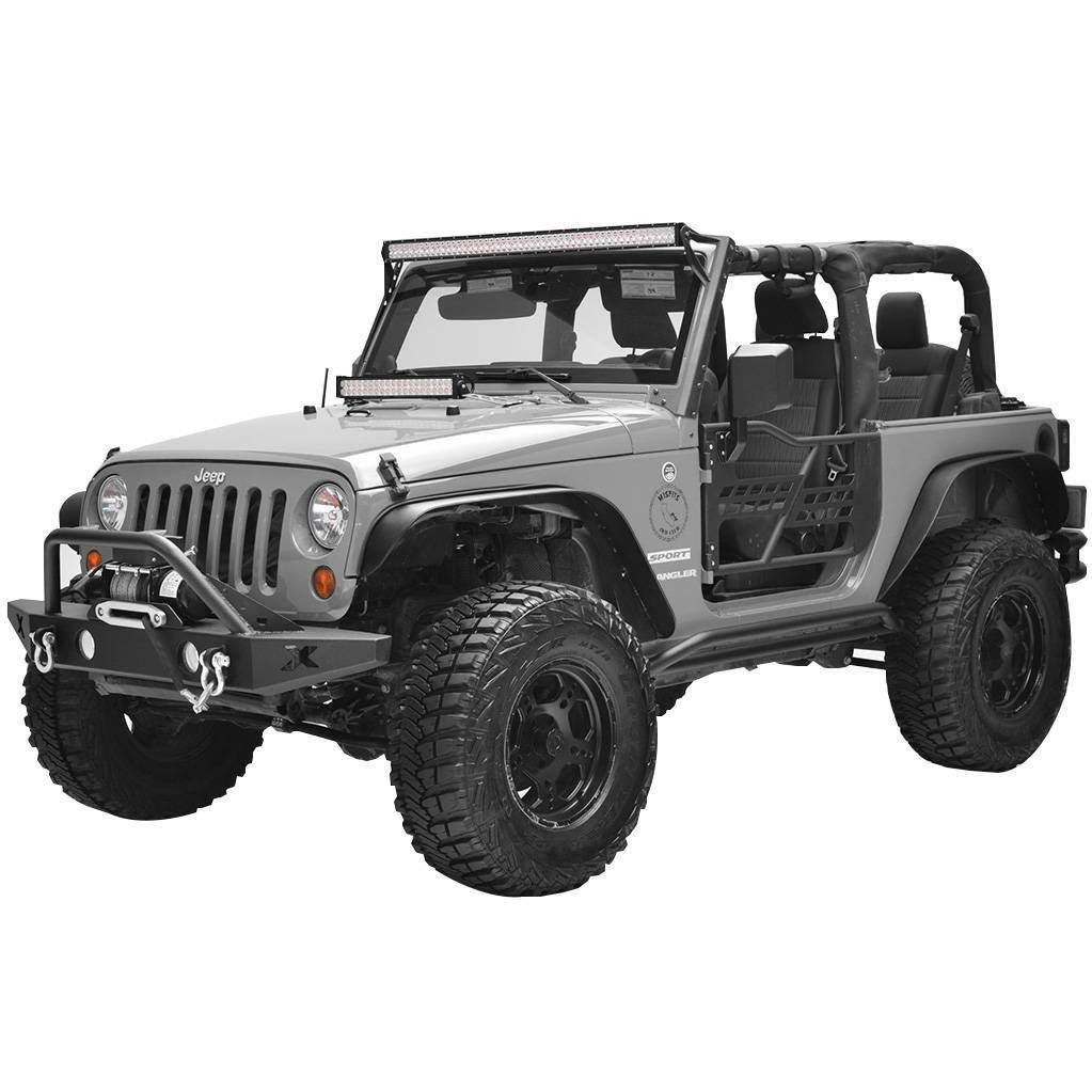 Textured Black Rock Guards for Jeep Wrangler JK 2 Door Z30098