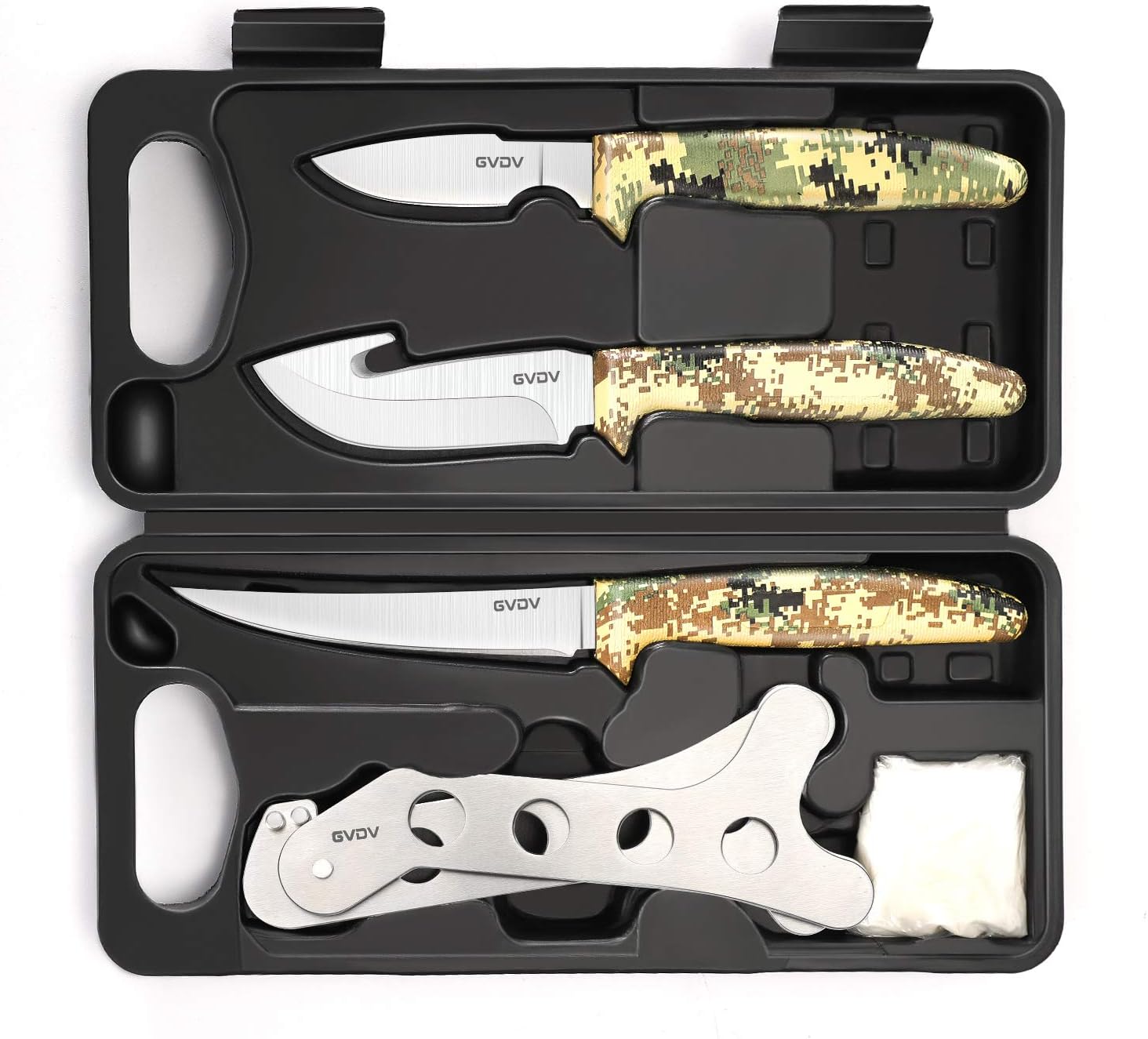 14 Pieces Hunting Knife Set with Gut Hook Skinner Knife P14734