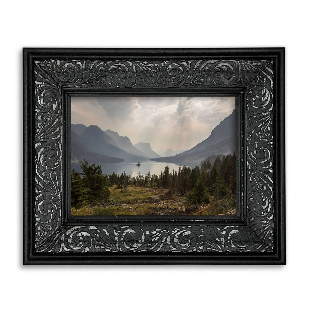 Black Over Silver Embossed Frame Z137578
