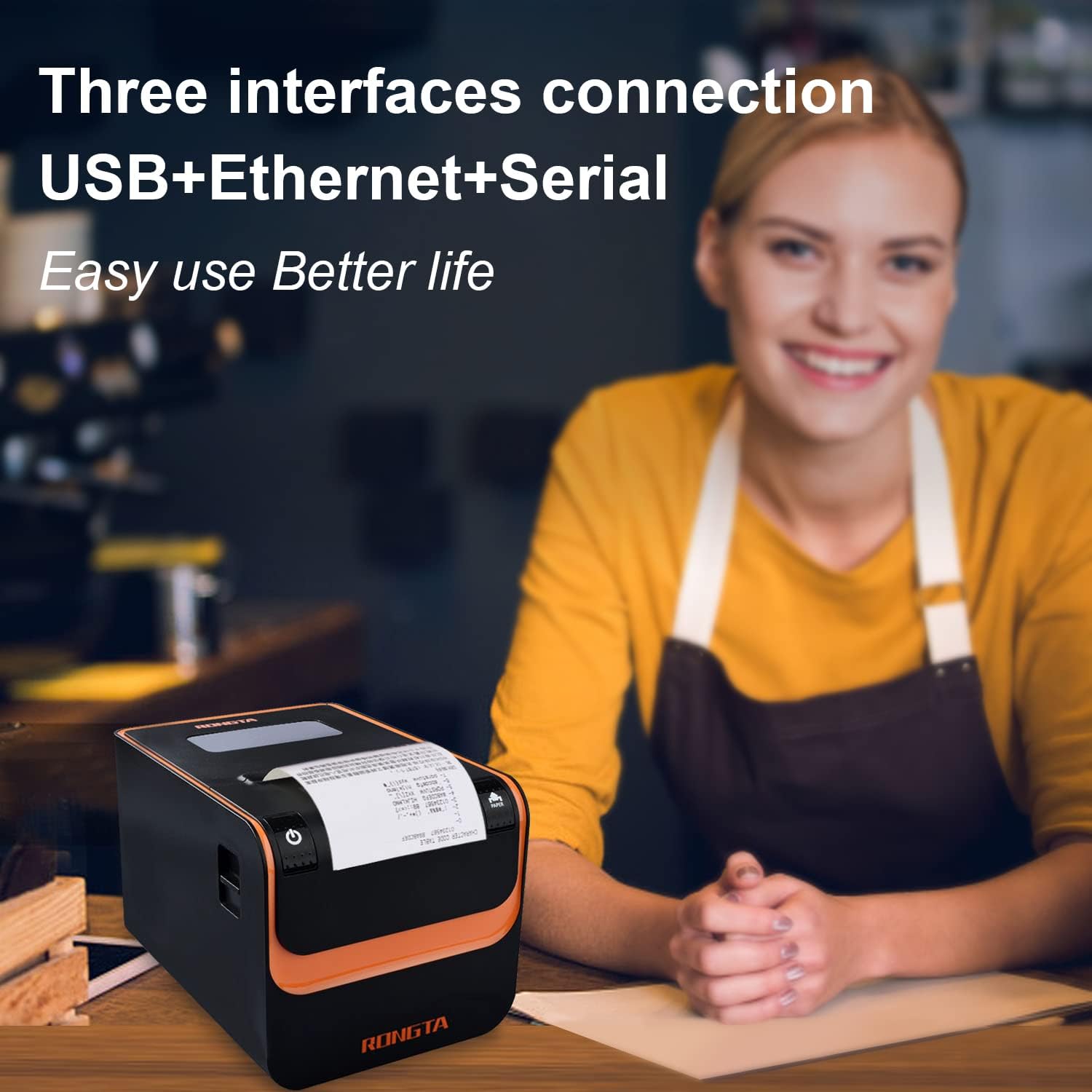 Commercial Direct Thermal Receipt Printer 80MM with Auto Cutter D6118