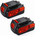 2Pack 5.0Ah 20V Lithium Replacement Battery for Black and Decker 20V S359512