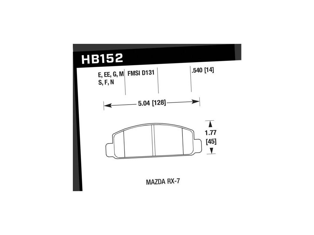 Black Disc Brake Pad D1042