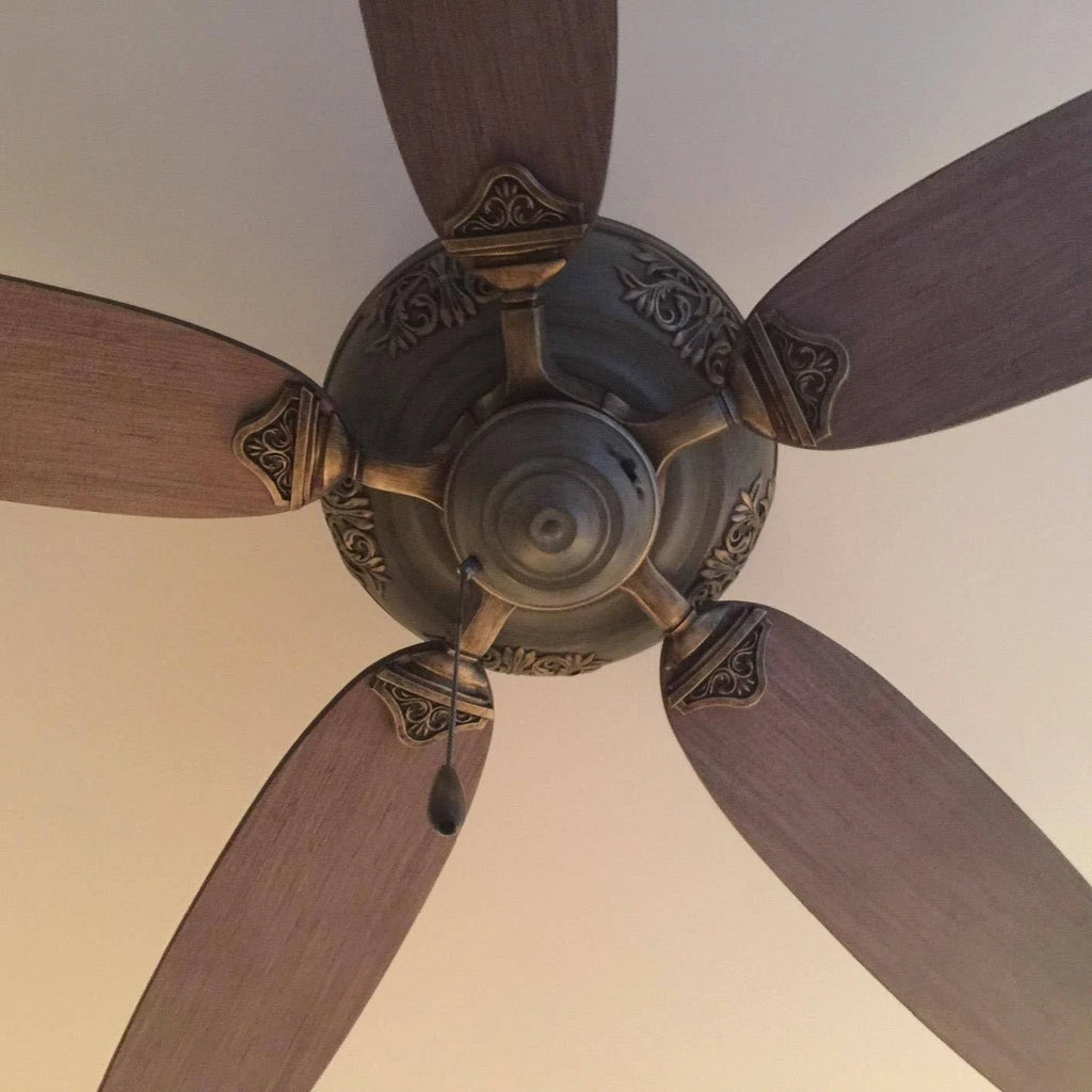French Beige 54x22 Ceiling Fan with Medium Maple Blades P386
