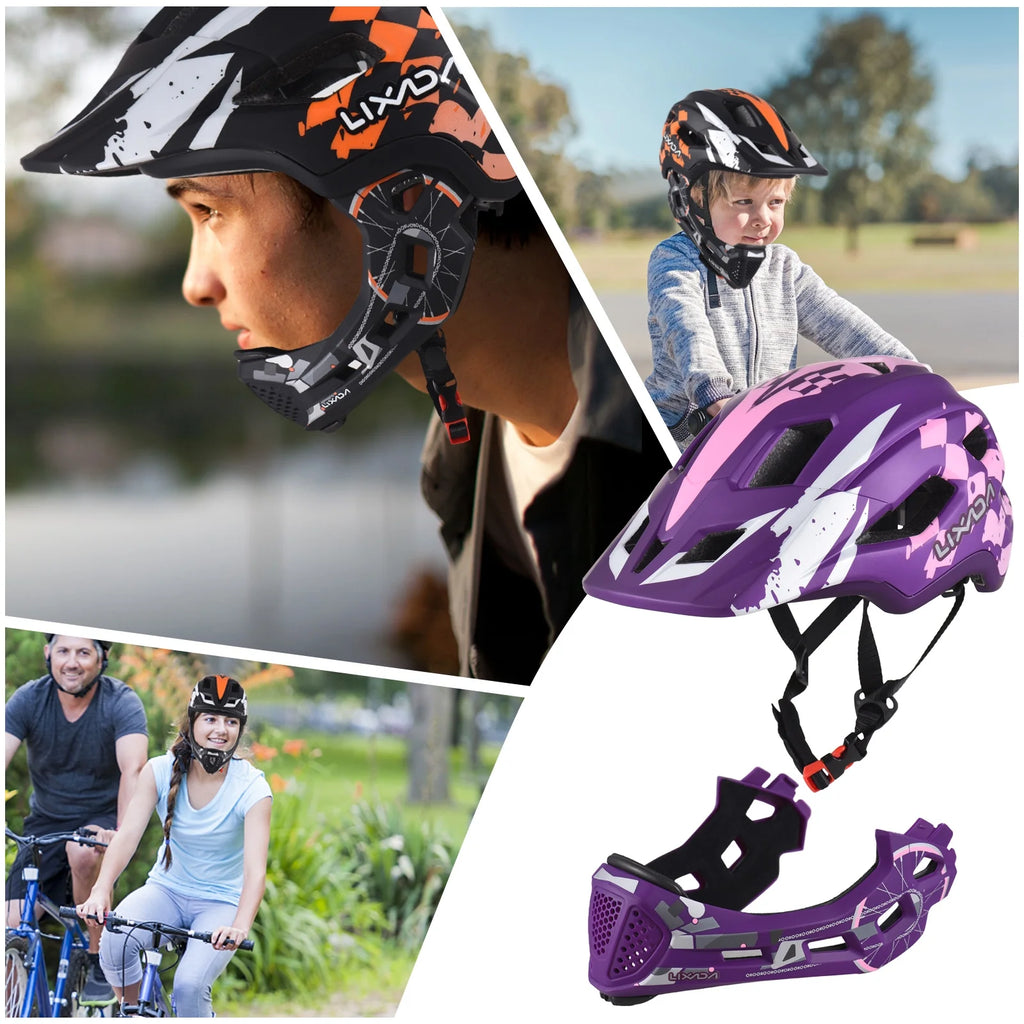 Kids Cycling Helmet Full Face with Detachable Visor Y4626