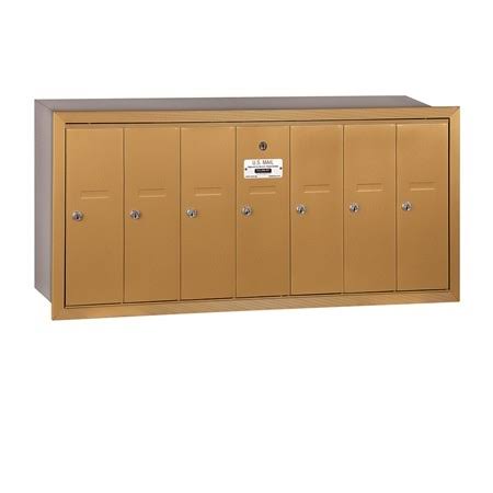 Green Recessed Mounted Vertical Mailbox K1457