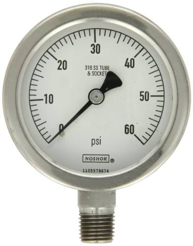 Stainless Steel Liquid Filled Dial Indicating Pressure Gauge L212