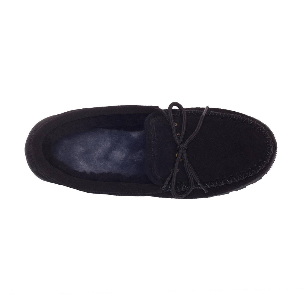 Black Sheepskin Moccasin, Size 13 F49766