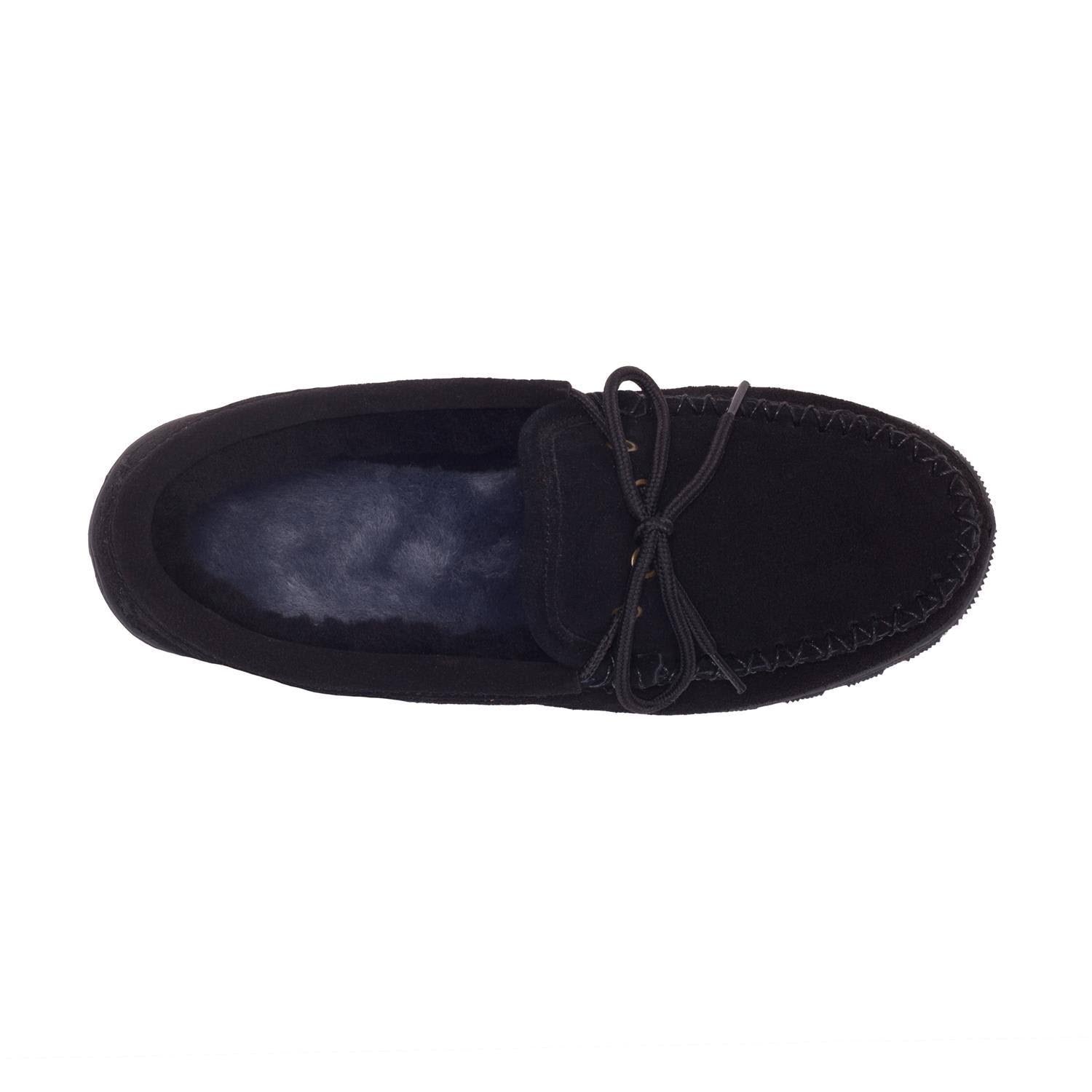 Black Sheepskin Moccasin, Size 13 F49766