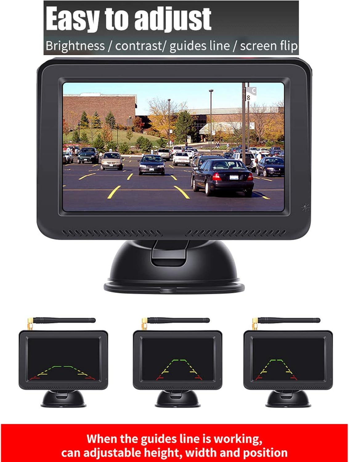 5'' LCD Monitor Waterproof Rear View Camera Q7270
