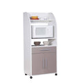 White Taupe Microwave Cart A42012