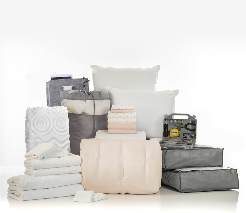 25-Piece Twin XL Bedding Bath Trunk Bundle Wonderland Gray H4318