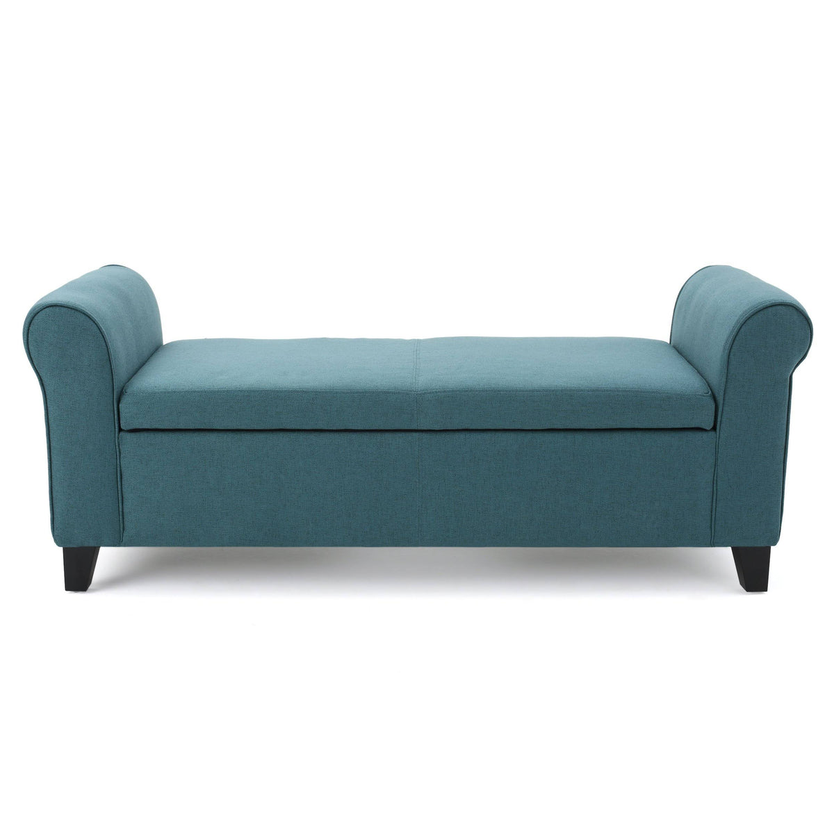 Light Grey Fabric Armed Storage Ottoman Bench A4064
