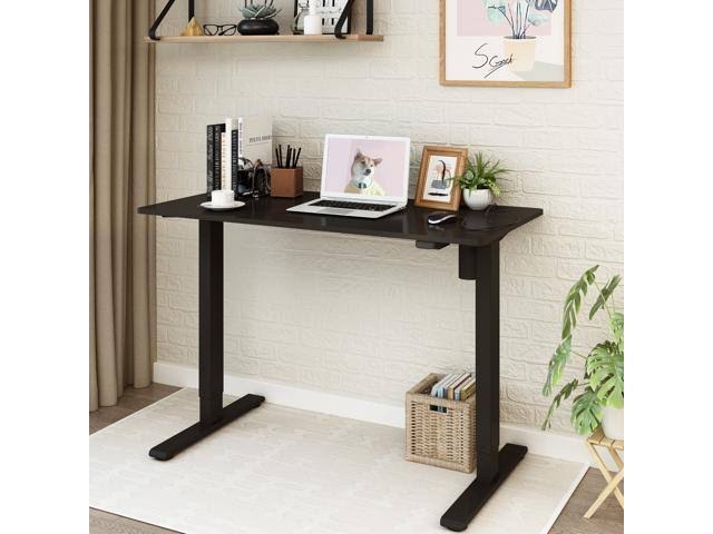 Black 48 x 24 Inches Height Adjustable Electric Sit Stand Desk D78246