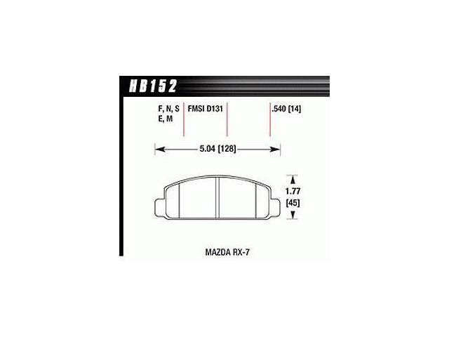 Black Disc Brake Pad D1042