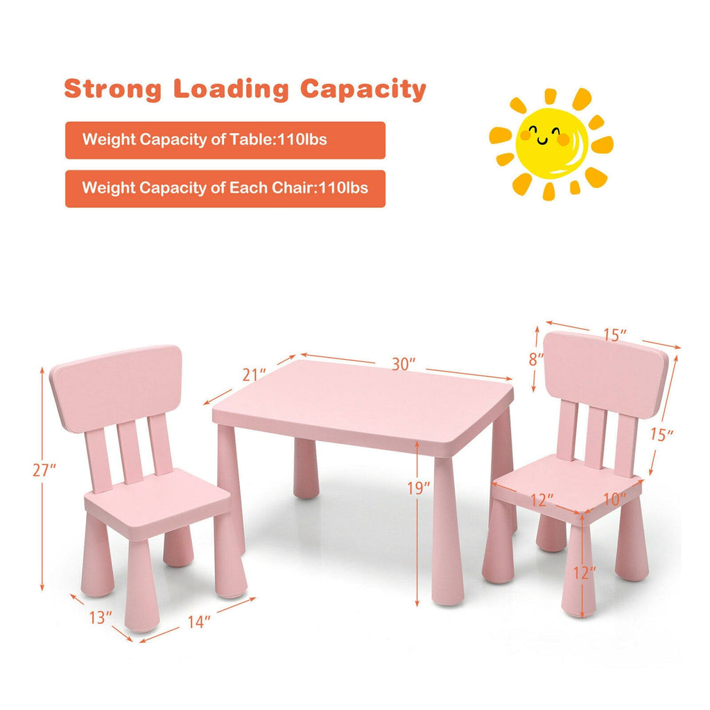 Blue 3-Piece Kids Table and Chair Set A27254
