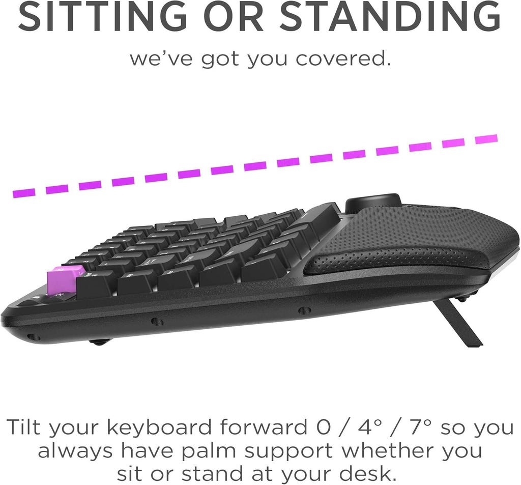 Ergonomic Tenkeyless Mechanical Keyboard with Cherry MX Brown K176743