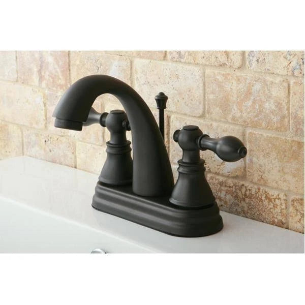 Satin Nickel Two-Handle Centerset Lavatory Faucet with Pop-Up E29972