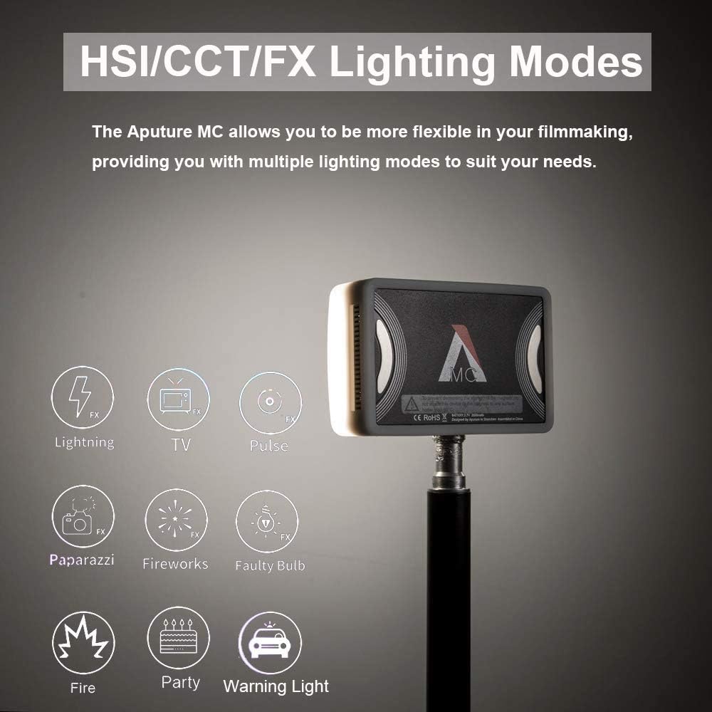 RGBWW On Camera Video Light with USB-C PD and Wireless Charging H4250