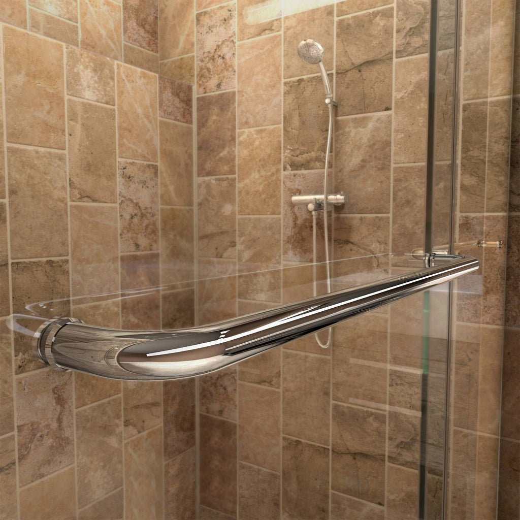 Frameless Bypass Sliding Shower Door Brushed Nickel X64298