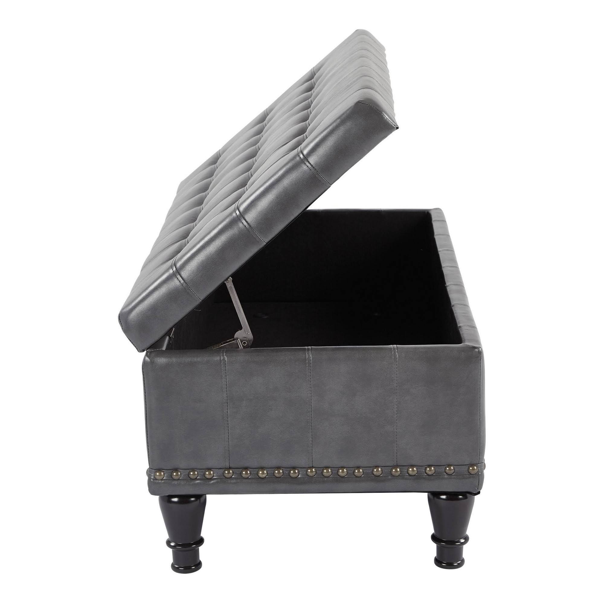 Grey Storage Ottoman T5337