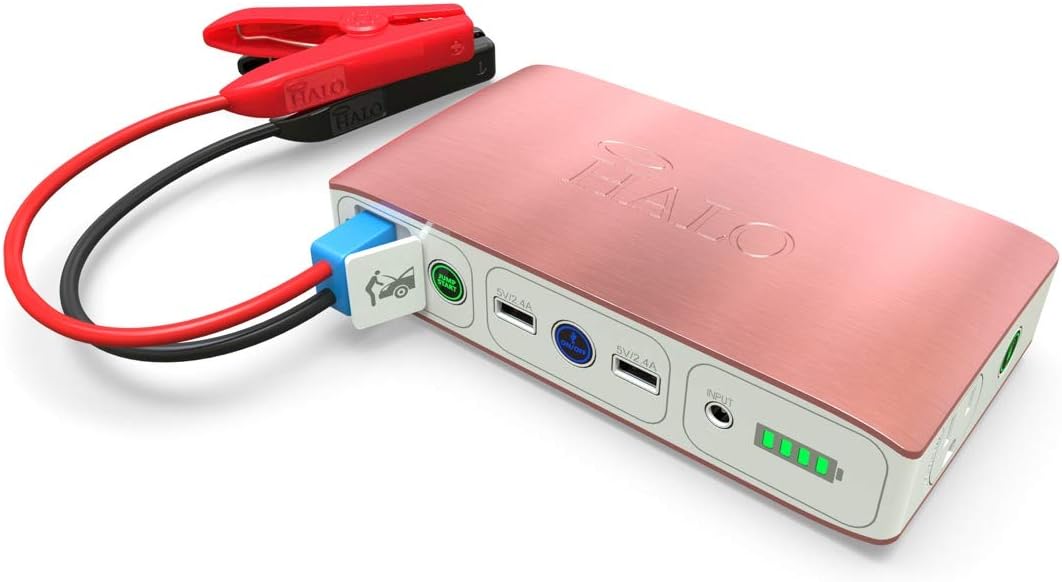 Grey Portable Phone Laptop Charger Car Jump Starter with AC Outlet, Pack of 2 E105