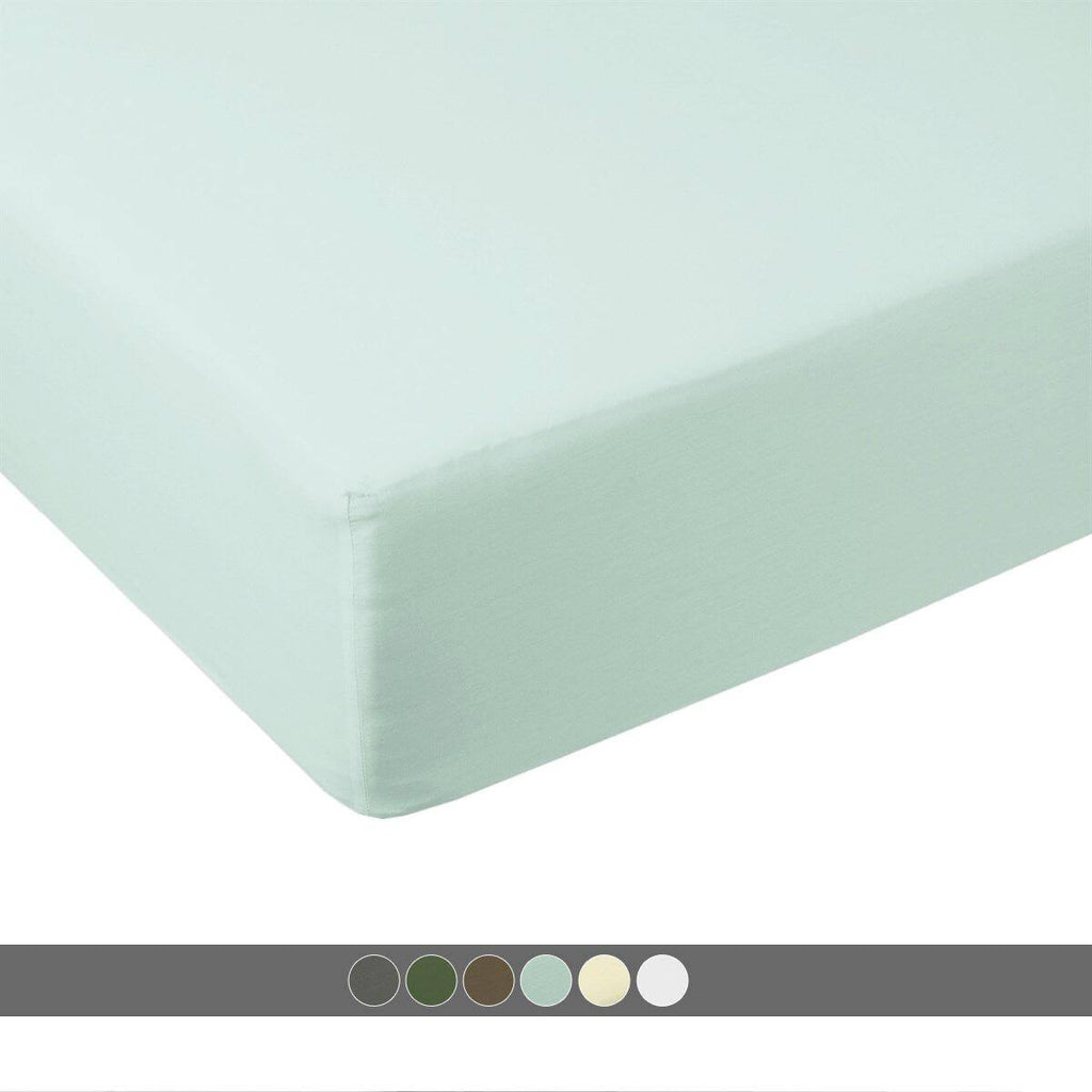 Split Top King Fitted Sheet 100% Bamboo Viscose 600 Thread Count White T2997