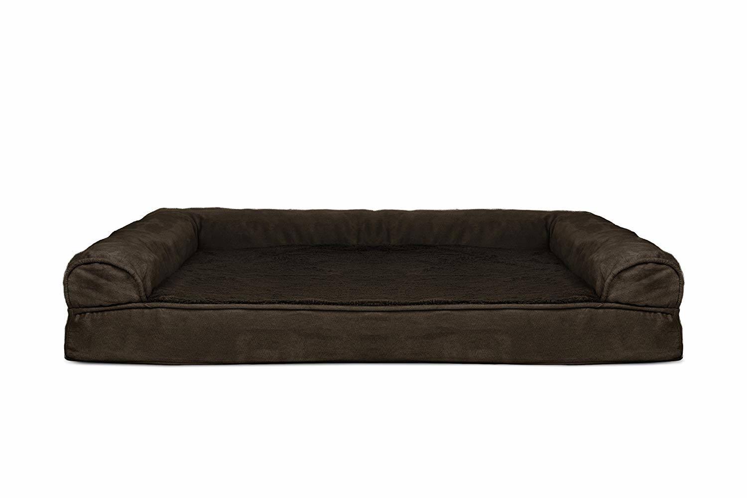 Orthopedic Ultra Plush Sofa-Style Pet Bed, Espresso, Jumbo V297