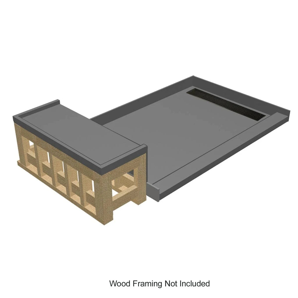 Rectangular Shower Base with Right Drain Q321162